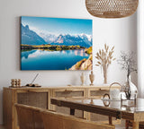 Paul Sinus Wandbild 120x80cm Lac Blanc Frankreich Alpen See Schneegipfel Berge
