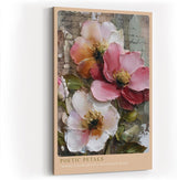 Paul Sinus Wandbild in 40x60cm Poetic Petals – romantische Blumenkomposition in pastellfarbenem Relief-Stil mit kunstvollen Details