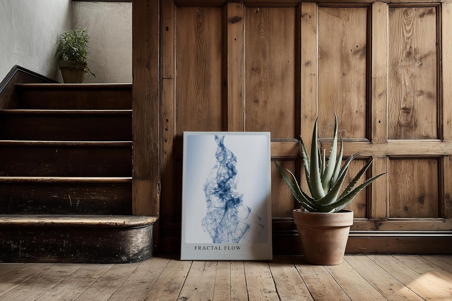 Paul Sinus Kunstdruck 40x60cm Fractal Flow – Geometrische Netzstruktur in fließender Bewegung