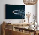 Paul Sinus Wandbild 120x80cm Speedboot aus der Luft Motorboot Sportboot Meer