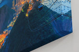 Sinus Art Wandbild 120x80cm Blick auf die Lichter von Rio mit markanter Silhouette des Zuckerhuts und tropischem Flair