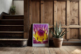 Paul Sinus Kunstdruck 40x60cm Blume Makro Gelb Pink Lila Lotus Blüte Solar Nectar