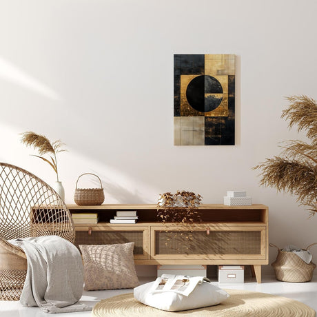 Paul Sinus 60x90cm Wandbild, Meisterhaftes Design in Fokusgeometrie – Kontrastvolle Harmonie trifft auf Ästhetik