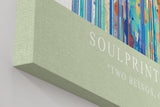 Paul Sinus Wandbild in 40x60cm Soulprints of Love – zwei Silhouetten in leuchtend heller, abstrakter Gestaltung, symbolische Kunst in Pastelltönen