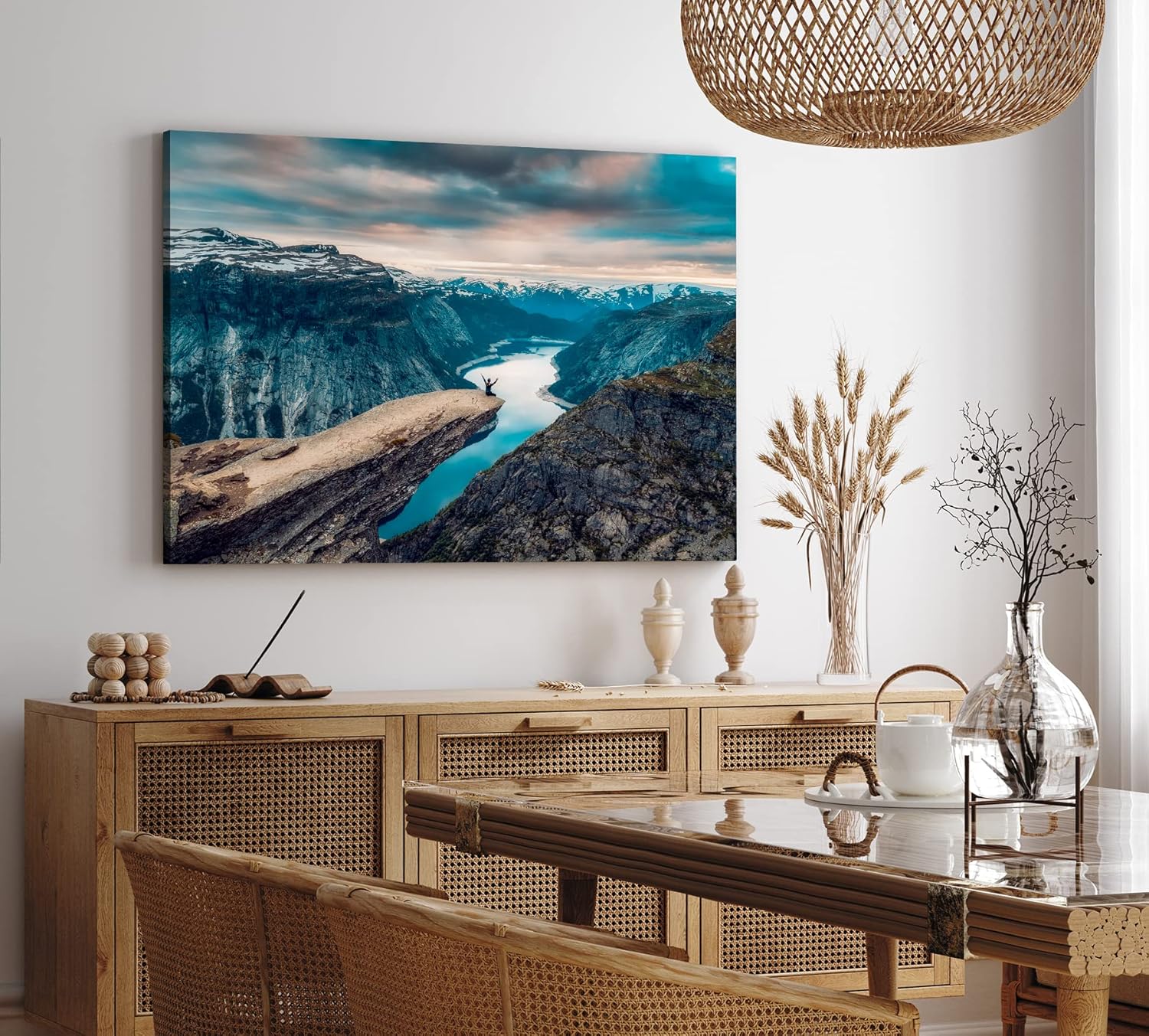 Paul Sinus Wandbild 120x80cm Trolltunga Berggipfel Gebirge Norwegen Felsen Natur