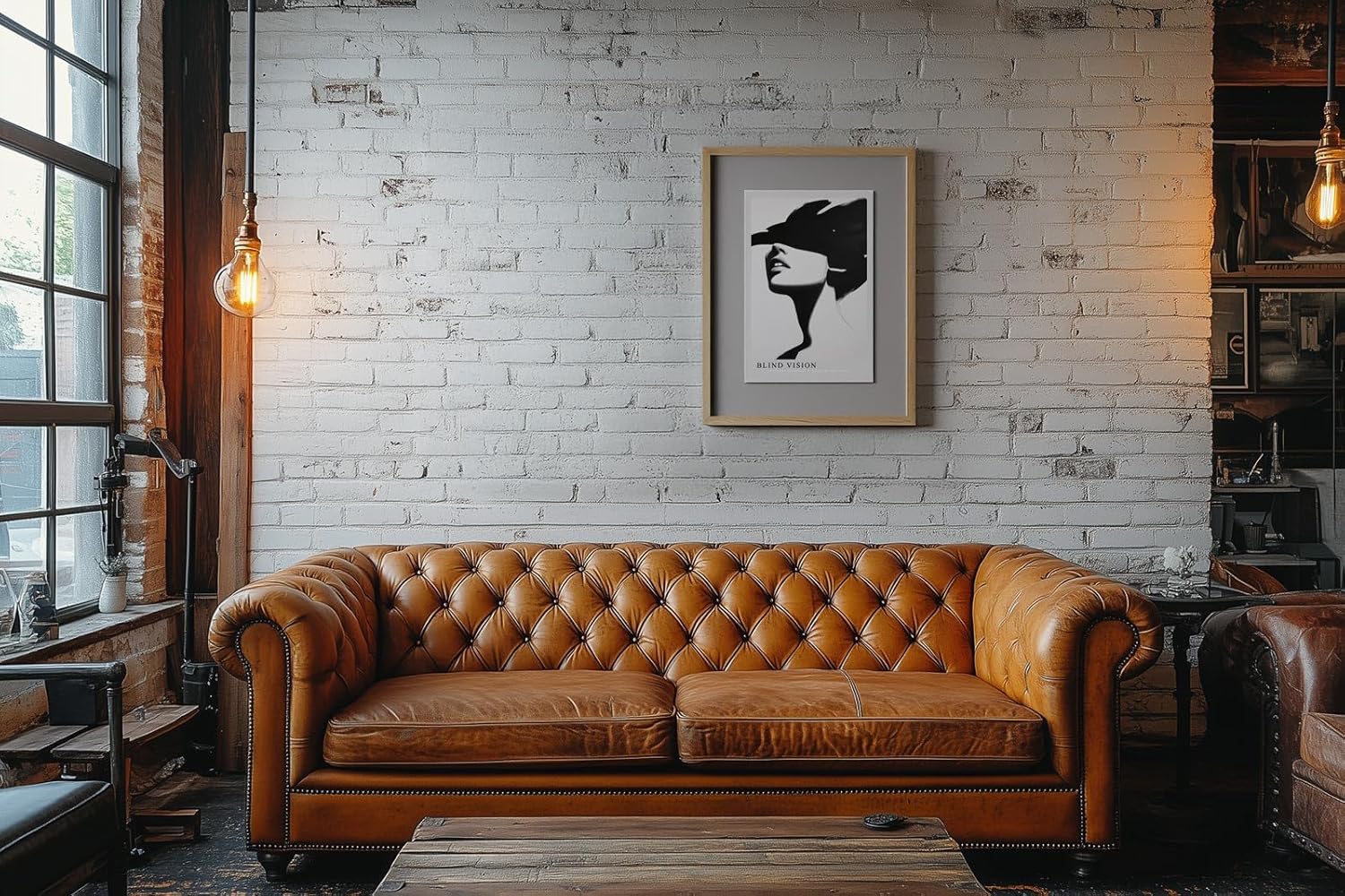 Paul Sinus Leinwandbild 40x60cm abstraktes Porträt einer Frau in Schwarz-Weiß mit modernem Minimalismus – kunstvolles Leinwandbild