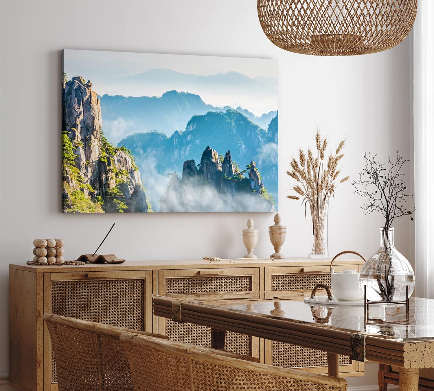 Paul Sinus Wandbild 120x80cm Mount Huangshan Asien China Berge Gebirge Felsformationen