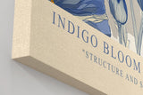 Paul Sinus Wandbild in 40x60cm Indigo Bloom Blaue Mohnblüten Illustration in Struktur und Bewegung