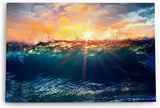 Paul Sinus Wandbild 120x80cm Welle Meer Ozean Sonnenuntergang Sonnenstrahl Wasser