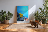 Paul Sinus Kunstdruck 40x60cm Coral Coast bunte Unterwasserwelt mit gelben Fischen und Korallenriff