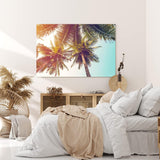Wandbild 120x80cm Palmen Süden Sonnenschein Sommer Himmel Südsee