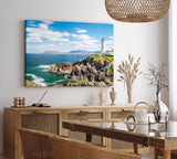 Paul Sinus Wandbild 120x80cm Fanad Head Lighthouse Irland Küste Leichtturm Meer