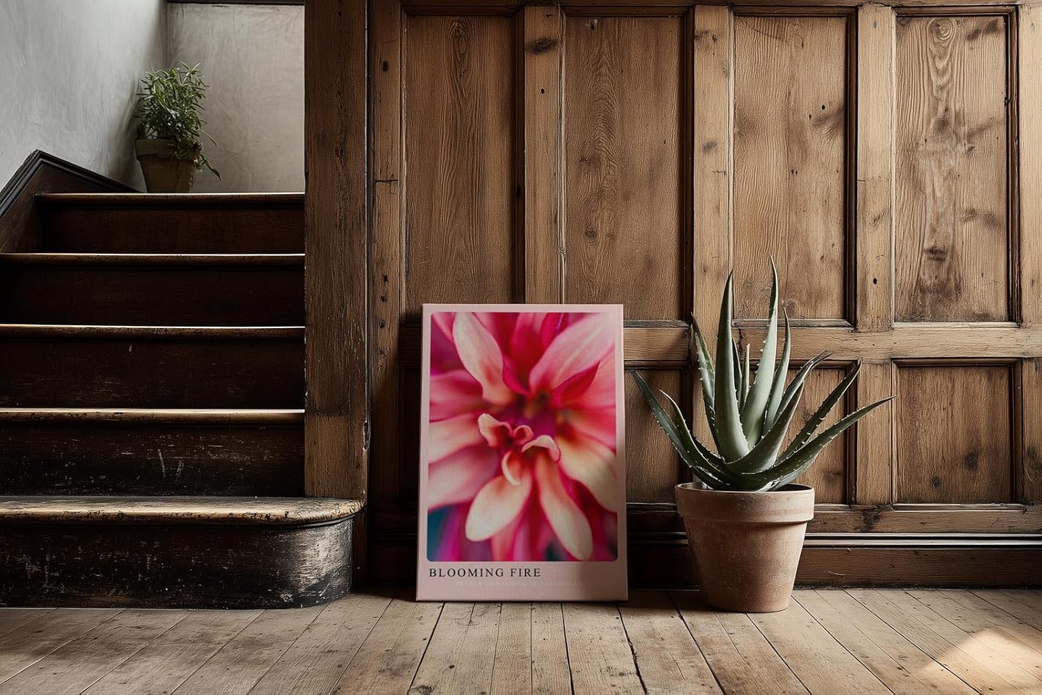 Paul Sinus Kunstdruck 40x60cm Blooming Fire mit feuriger Blüte in intensiven Rottönen
