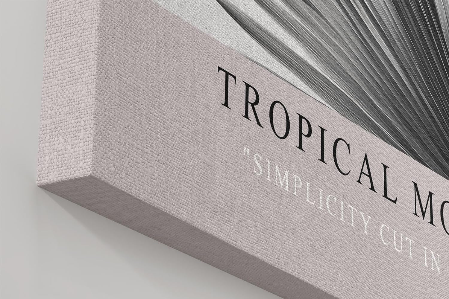 Paul Sinus Wandbild in 40x60cm Tropical Monochrome – stilvolle Palmenblätter in Schwarz-Weiß Fotokunst für modernes Wohndesign auf hochwertiger Leinwand