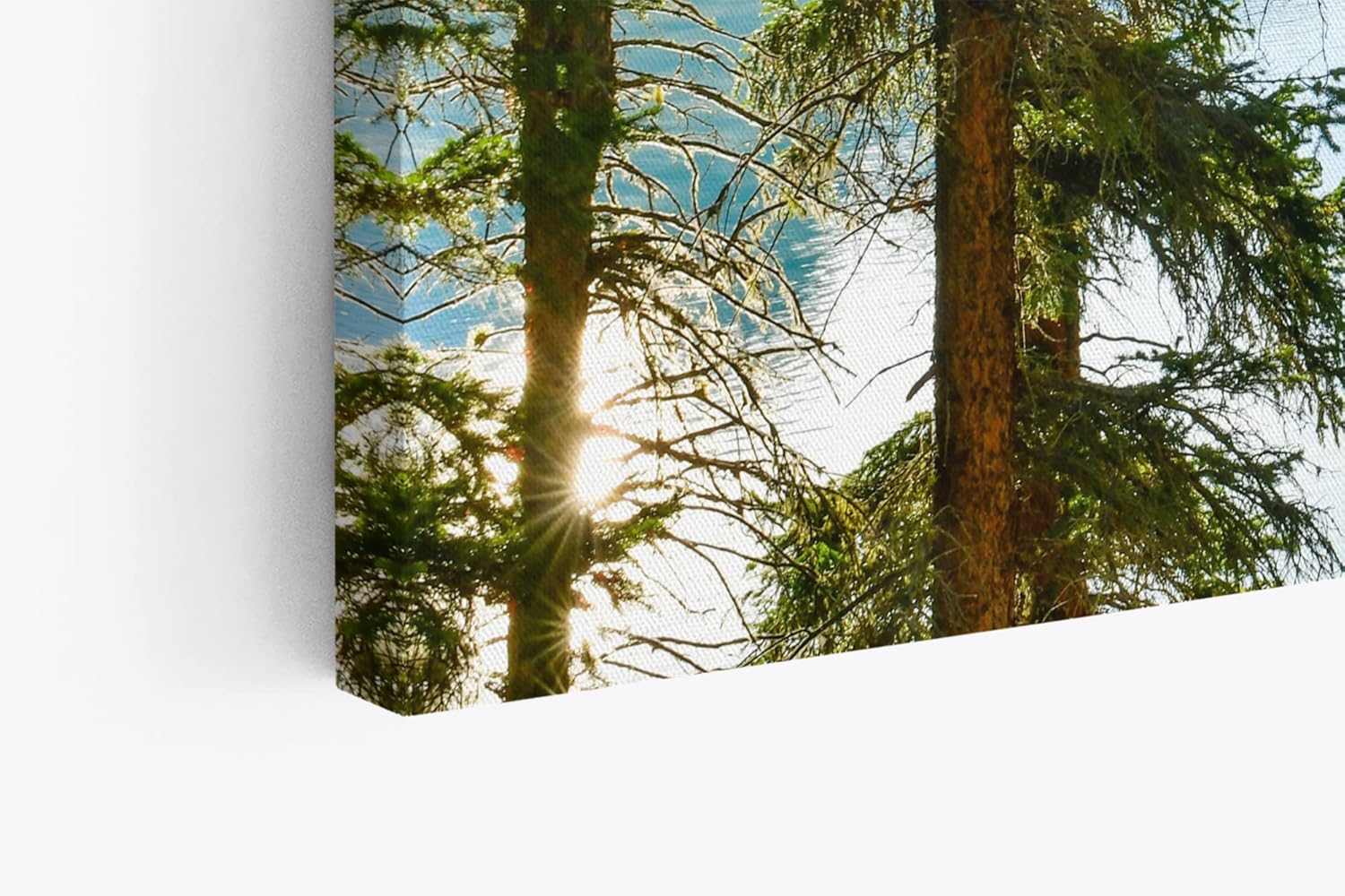 Paul Sinus Wandbild 120x80cm Alpensee See Alpen Berge Landschaft Bäume Schneegipfel