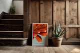 Paul Sinus Kunstdruck 40x60cm Flame in Bloom – rote Blütenblätter mit Tautropfen in leuchtender Nahaufnahme