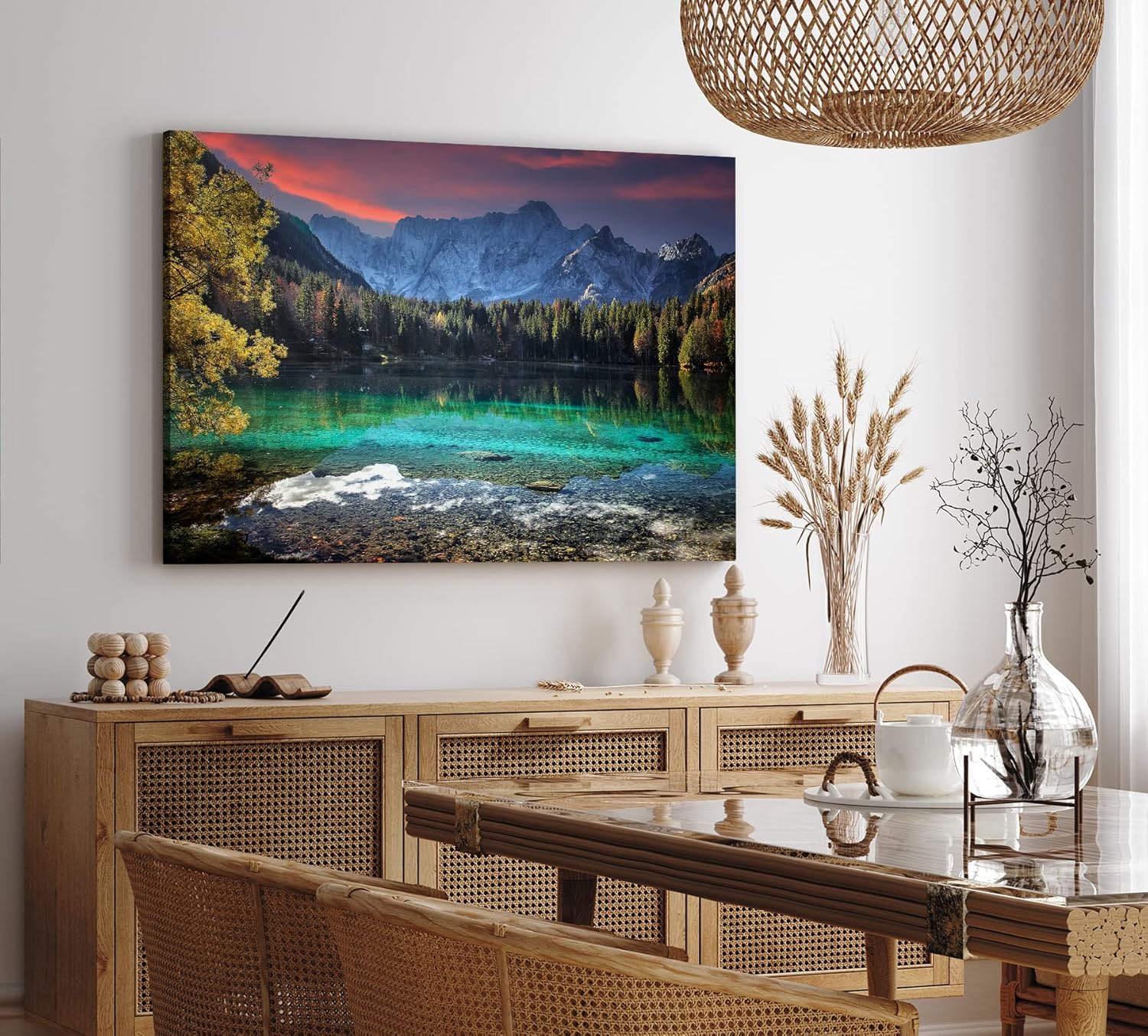 Paul Sinus Wandbild 120x80cm Laghi di Fusine See in Italien Berge Alpen