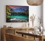 Paul Sinus Wandbild 120x80cm Laghi di Fusine See in Italien Berge Alpen