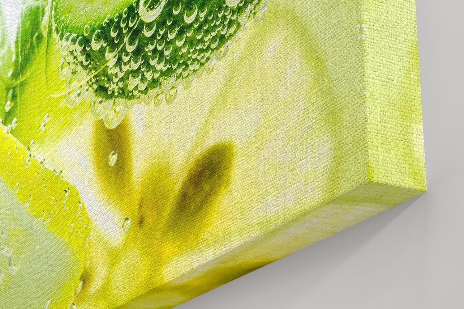 Sinus Art Wandbild 120x80cm Sprudelnde Zitrusfrüchte in lebendigen Farben mit erfrischender Bildwirkung