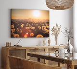 Paul Sinus Wandbild 120x80cm Sommerwiese Pusteblumen Wildblumen Sonnenschein Landschaft