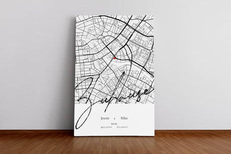 Paul Sinus Bilderrahmen personalisiert mit deinen GPS Koordinaten und Namen. 30cm x 42cm Holz Wechselrahmen mit Glas und Passepartout. Geschenkidee. Individuelle Stadtkarte. (ohne Rahmen)