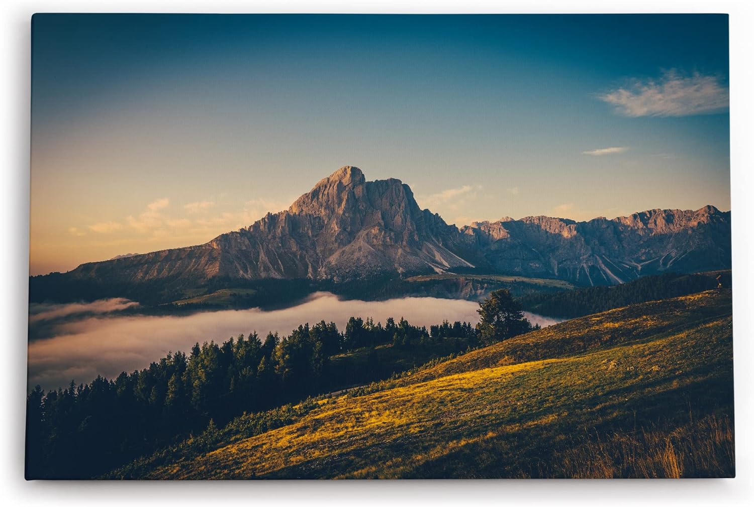 Paul Sinus Wandbild 120x80cm Alpen Berge Berglandschaft Himmel See Berggipfel