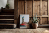 Paul Sinus Kunstdruck 40x60cm London England mit Big Ben und Lichtern moderner Fahrzeuge
