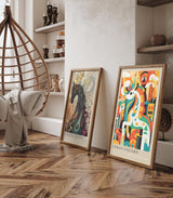 Paul Sinus Leinwandbild 60x90cm Leinwandbild Urban Unicorn magische Stadtfarben verspielte Fantasie moderne Pop-Art lebendige Ästhetik abstrakte Metropole