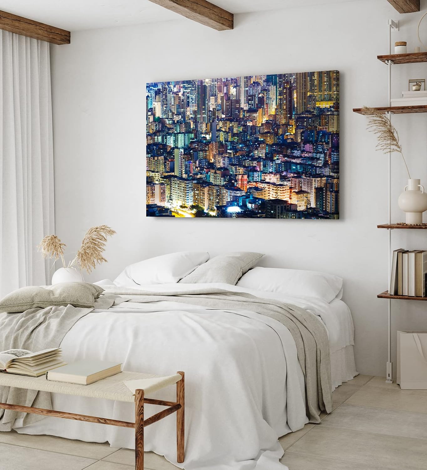 Paul Sinus Wandbild 120x80cm Hong Kong City Großstadt Wolkenkratzer Urban