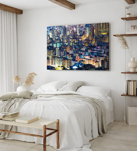 Paul Sinus Wandbild 120x80cm Hong Kong City Großstadt Wolkenkratzer Urban