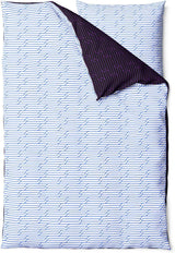 Sinus Art Mikrofaser Bettwäsche 135x200 cm + 80x80 cm – Wendedesign in Aubergine & Hellblau mit modernem Linienmuster, pflegeleicht & atmungsaktiv
