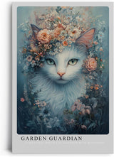 Paul Sinus Leinwandbild 60x90cm Blühende Katze mystisch elegant surreal kunstvolle Wandkunst sanfte Farben harmonisch detailreich faszinierend
