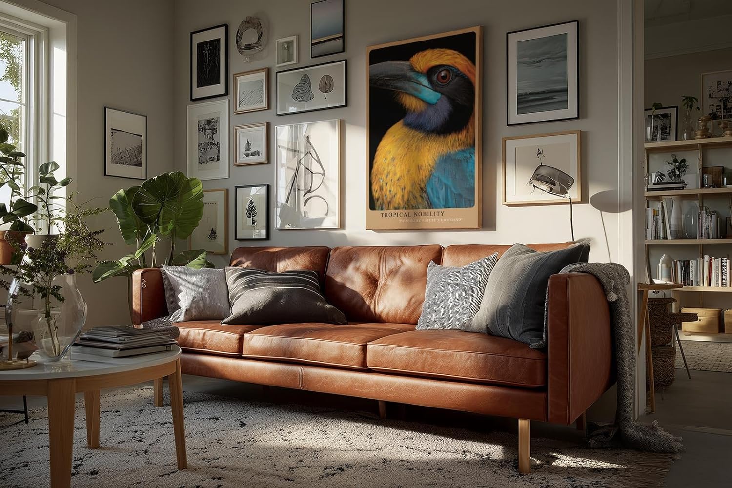 Paul Sinus Wandbild in 40x60cm Tropical Nobility – farbintensives Porträt eines exotischen Vogels für ausdrucksstarke Raumgestaltung