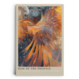 Paul Sinus Leinwandbild 60x90cm Rise of the Phoenix Leinwandbild majestätischer Phönix in Flammen mit abstraktem Hintergrund kraftvolle Symbolik