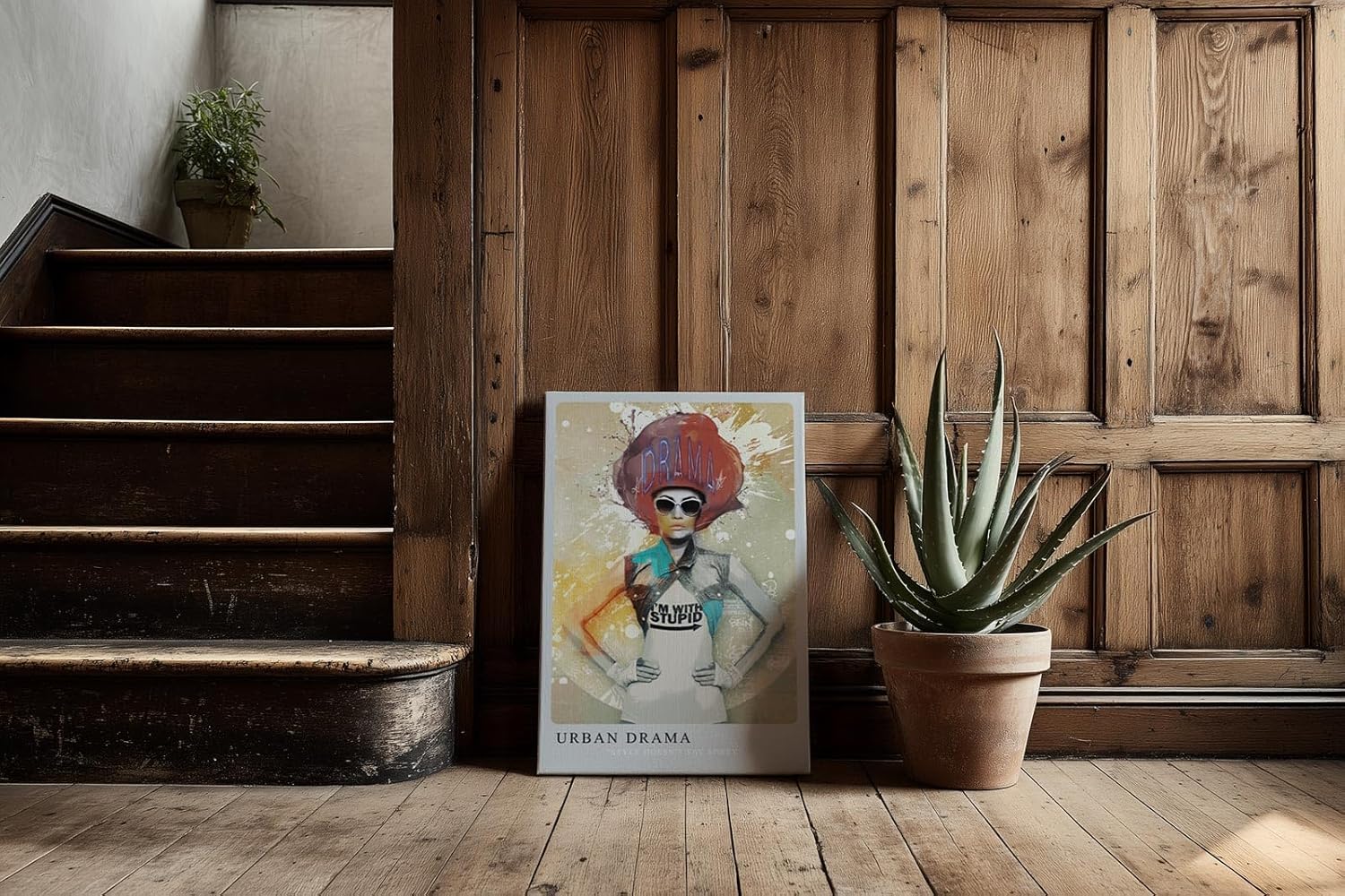 Paul Sinus Kunstdruck 40x60cm Urban Drama Pop Art Porträt mit Statement Style Doesn't Say Sorry
