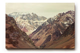 Sinus Art Wandbild 120x80cm Felsige Gebirgsketten mit schneebedeckten Gipfeln in beeindruckender Tiefe
