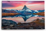 Paul Sinus Wandbild 120x80cm Stellisee See in der Schweiz Alpen Berggipfel