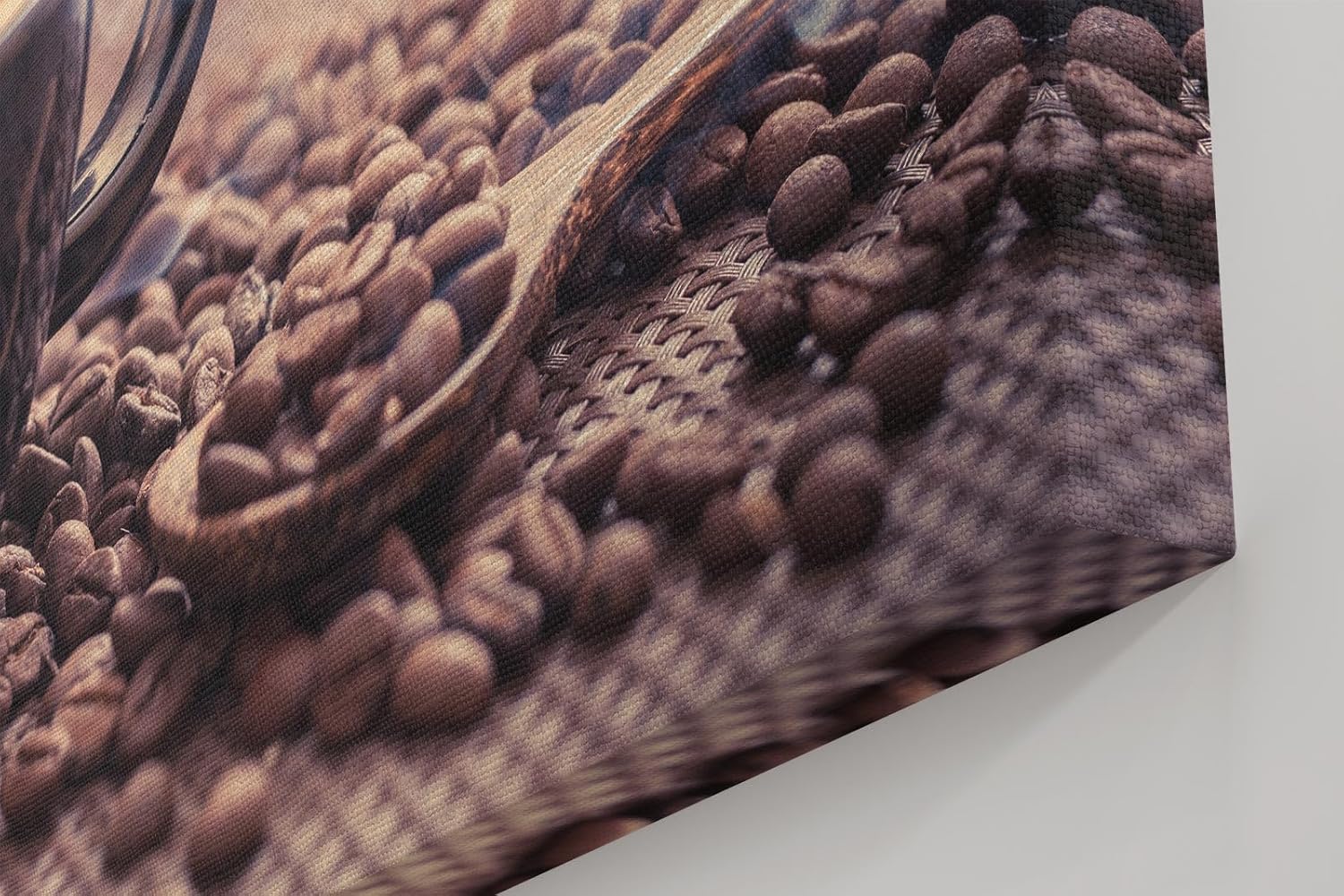 Sinus Art Wandbild 120x80cm Aromatische Darstellung mit dampfender Kaffeetasse und Kaffeebohnen weckt die Sinne und schafft gemütliche Stimmung