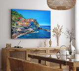 Paul Sinus Wandbild 120x80cm Cinque Terre italienischen Riviera Manarola Mittelmeer Küstendorf