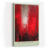 Paul Sinus Wandbild in 40x60cm The Crimson Facade – Ausdrucksstarkes abstraktes Kunstwerk in leuchtendem Rot mit strukturreicher Oberfläche