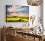 Paul Sinus Wandbild 120x80cm Landschaft Felder Himmel Natur Gelb Horizont
