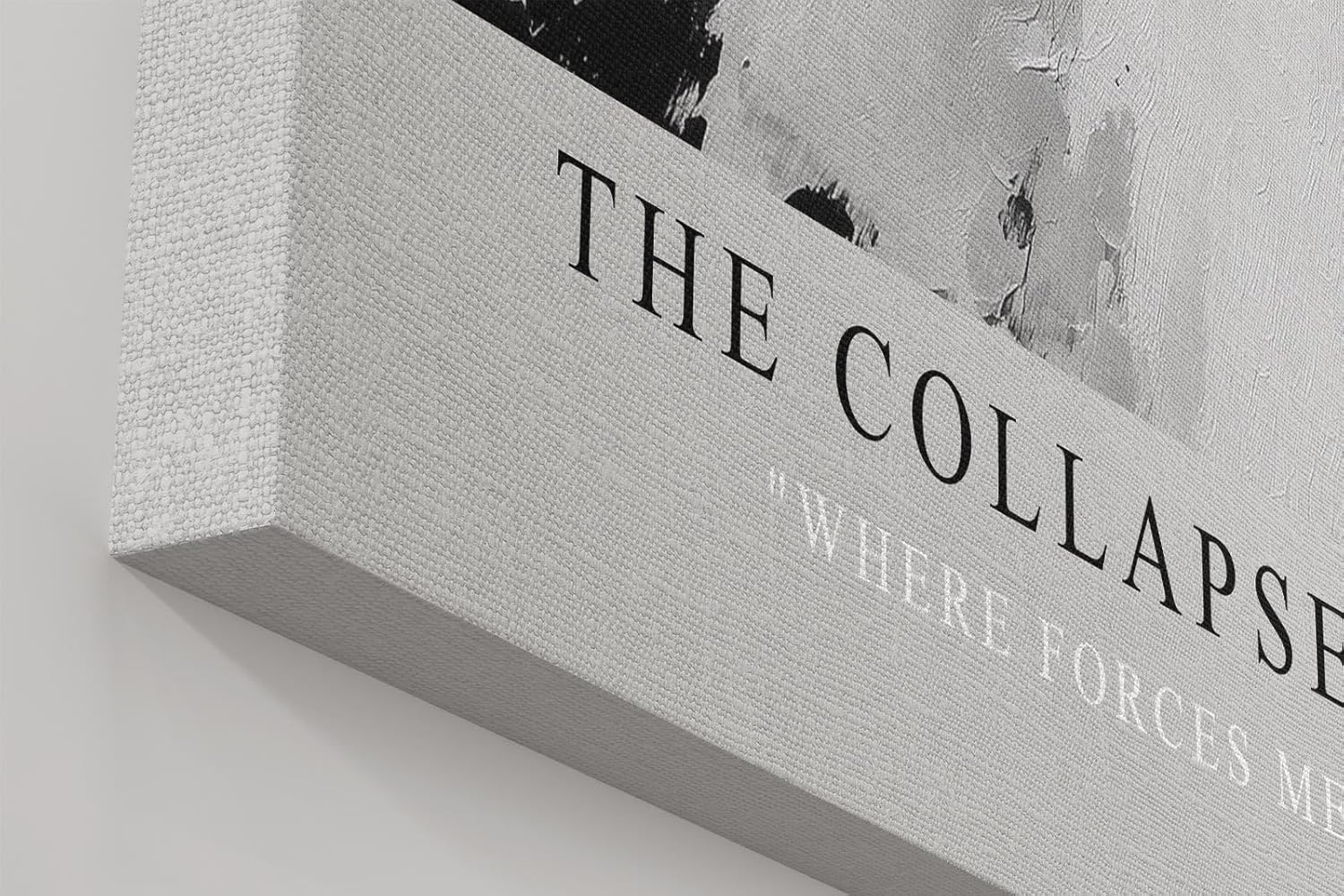 Paul Sinus Wandbild in 40x60cm The Collapse – Dramatische monochrome Kunst mit intensivem Zentrum und ausstrahlender Bewegung