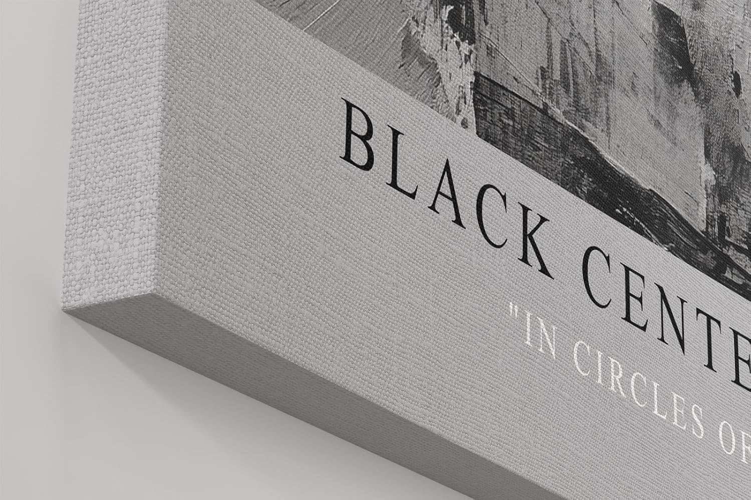 Paul Sinus Wandbild in 40x60cm Black Center – Ausdrucksstarke monochrome Kunst mit dynamischer Kreisform