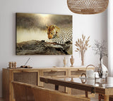 Paul Sinus Wandbild 120x80cm Leopard Wildnis Afrika Raubkatze Baum
