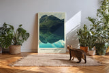 Paul Sinus Kunstdruck 40x60cm Norwegian Fjord mit Bergreflexion im klaren Wasser