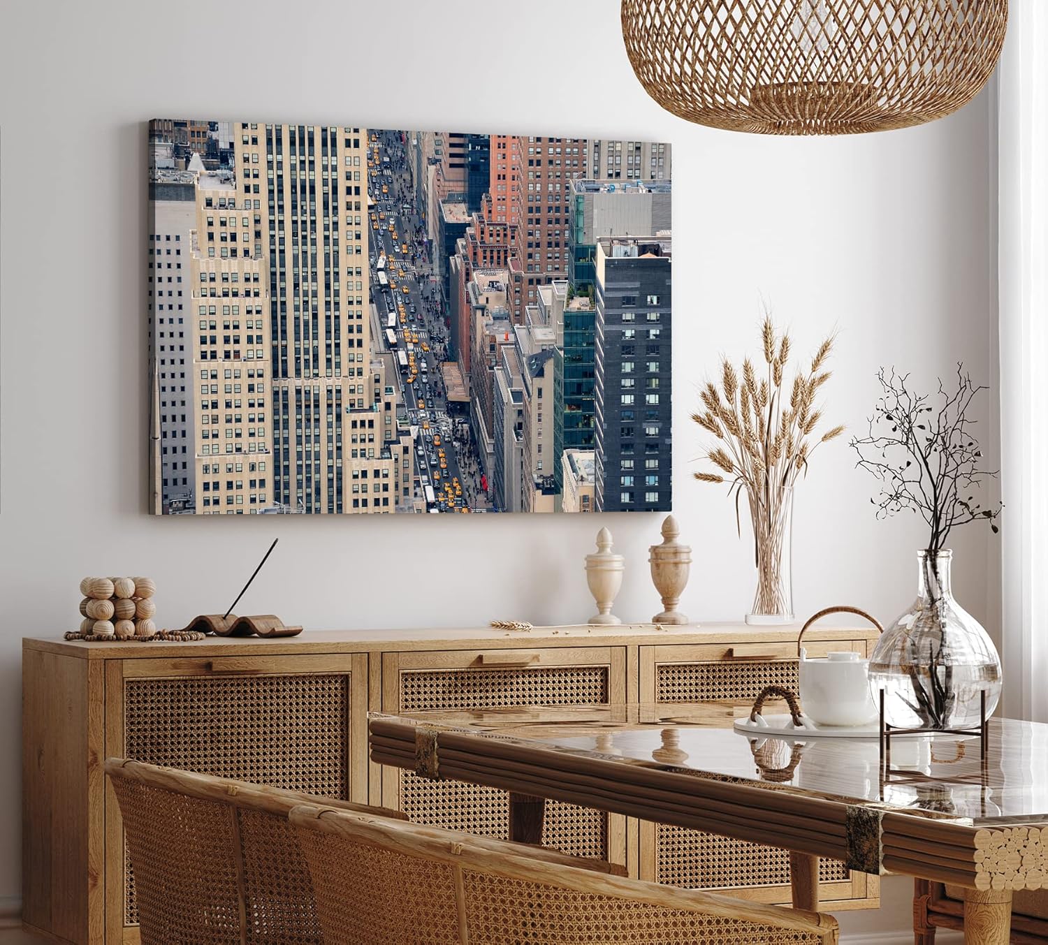 Paul Sinus Wandbild 120x80cm New York gelbe Taxis Großstadtdschungel Wolkenkratzer