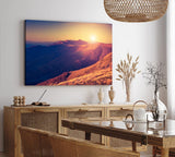 Paul Sinus Wandbild 120x80cm Berge Gebirge Sonnenuntergang Berglandschaft Natur