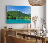 Paul Sinus Wandbild 120x80cm Slowenien Modrej See Berge Natur Grün blauer Himmel