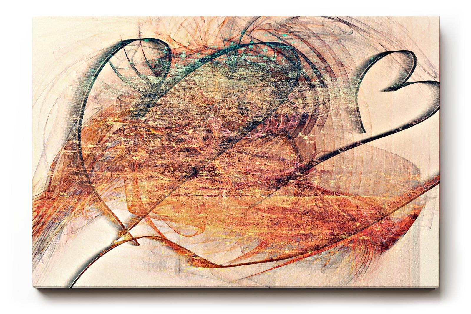 Sinus Art Wandbild 120x80cm Die dynamischen Linien und Flächen wirken wie fließende Energie in leuchtenden Farben