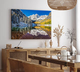 Paul Sinus Wandbild 120x80cm Maroon Bells USA Berge Bergsee Natur See Schnee